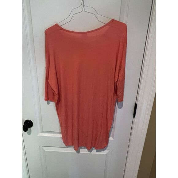 Agnes & Dora Coral orange size L short sleeve top - Picture 4 of 4